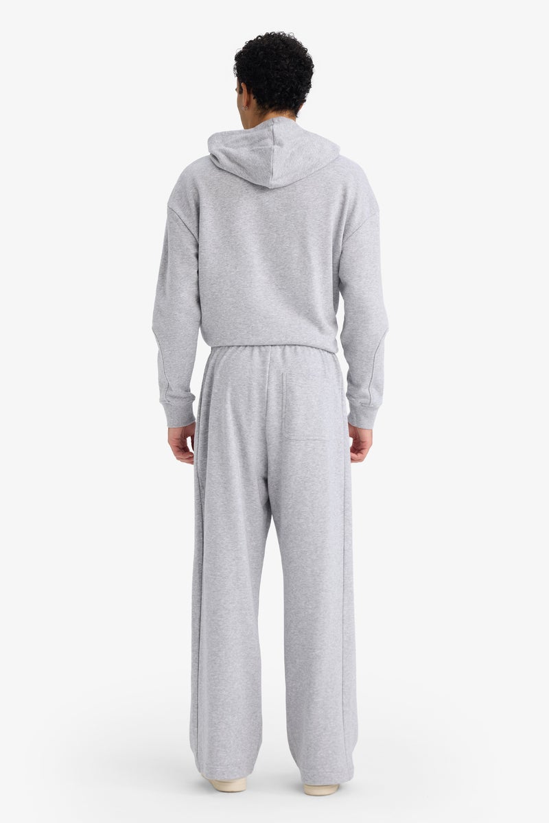 DeFacto Grey Man Baggy Fit Wide Leg Trousers Casual - Image 5